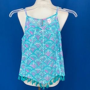 JUSTICE A line float top w tassels